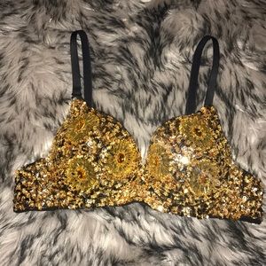 Gold sequin bra *NWOT*